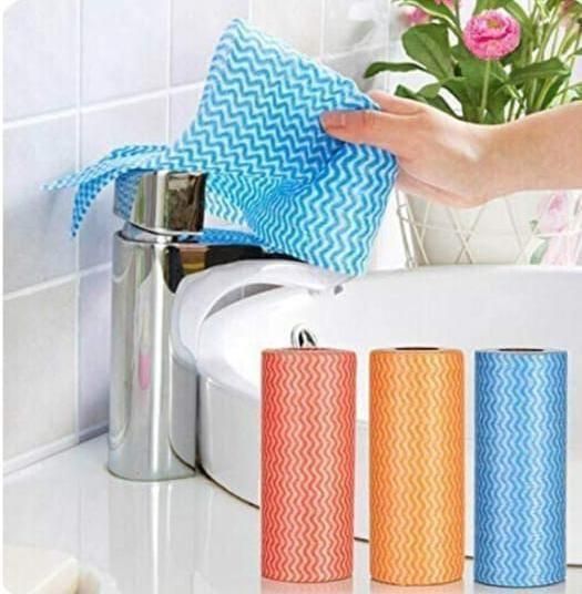Premium Microfiber Cleaning Cloth Roll (25 Sheets)