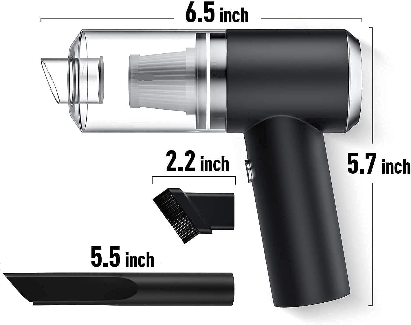 2-in-1 Portable Vacuum Suction Cleaner & Wireless Air Duster